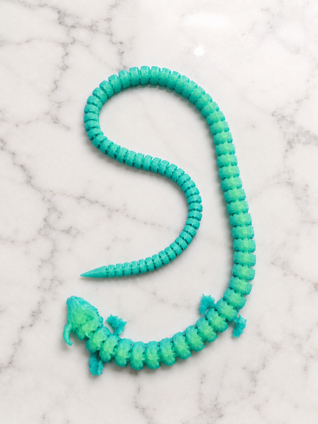 3-D printed super long dragon